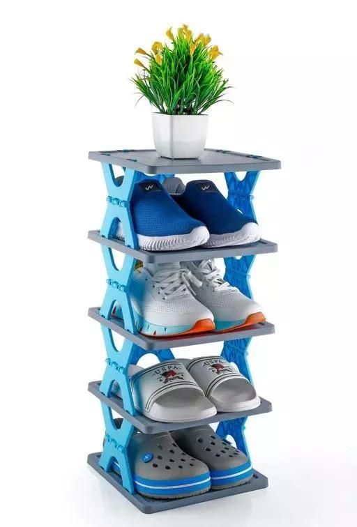 Smart Space-Saving Solution: 4-Layer Foldable Shoe Rack